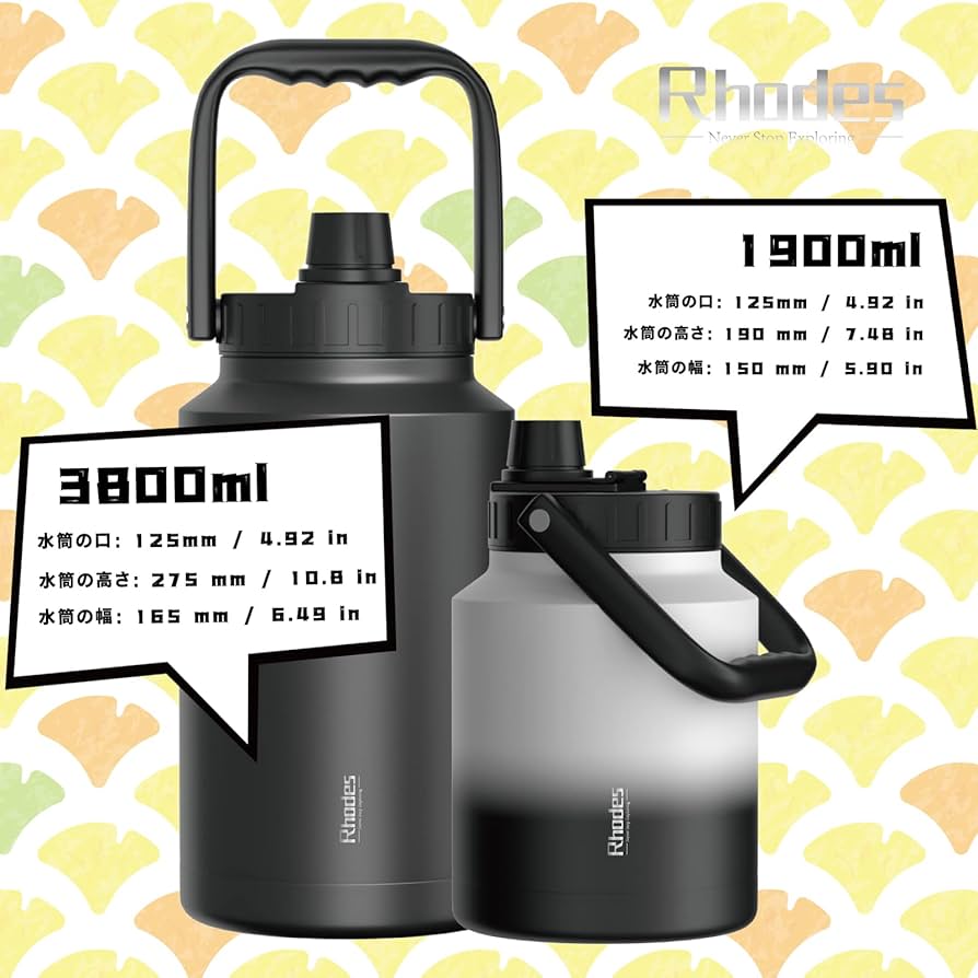 Amazon | Horkos Rhodesキャンプ 水筒 2リットル スポーツボトル
